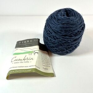 The Fibre Company CUMBRIA Yarn Blue Coniston CU065 Partial Skein 60 g